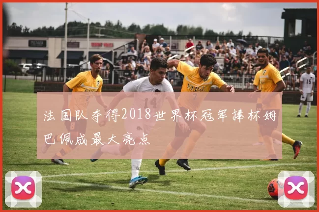 法国队夺得2018世界杯冠军捧杯姆巴佩成最大亮点